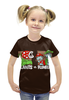 Заказать детскую футболку в Москве. Футболка с полной запечаткой для девочек Plants vs Plumbers  от ПРИНТЫ ПЕЧАТЬ  - готовые дизайны и нанесение принтов.
