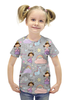 Заказать детскую футболку в Москве. Футболка с полной запечаткой для девочек Принцесса от icase - готовые дизайны и нанесение принтов.