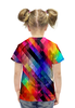 Заказать детскую футболку в Москве. Футболка с полной запечаткой для девочек Цветные узоры от THE_NISE  - готовые дизайны и нанесение принтов.