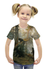 Заказать детскую футболку в Москве. Футболка с полной запечаткой для девочек Утро в сосновом лесу от Y L - готовые дизайны и нанесение принтов.