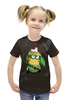 Заказать детскую футболку в Москве. Футболка с полной запечаткой для девочек Миньоны от T-shirt print  - готовые дизайны и нанесение принтов.