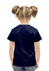 Заказать детскую футболку в Москве. Футболка с полной запечаткой для девочек Котосмонавт от Media M  - готовые дизайны и нанесение принтов.