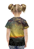 Заказать детскую футболку в Москве. Футболка с полной запечаткой для девочек Закат от THE_NISE  - готовые дизайны и нанесение принтов.
