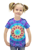 Заказать детскую футболку в Москве. Футболка с полной запечаткой для девочек Цветок от PrintArtist - готовые дизайны и нанесение принтов.