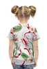 Заказать детскую футболку в Москве. Футболка с полной запечаткой для девочек лилии от THE_NISE  - готовые дизайны и нанесение принтов.
