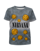 Заказать детскую футболку в Москве. Футболка с полной запечаткой для девочек Nirvana от weeert - готовые дизайны и нанесение принтов.