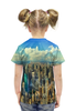 Заказать детскую футболку в Москве. Футболка с полной запечаткой для девочек Megapolis от THE_NISE  - готовые дизайны и нанесение принтов.