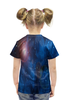Заказать детскую футболку в Москве. Футболка с полной запечаткой для девочек Вспышки в космосе от THE_NISE  - готовые дизайны и нанесение принтов.