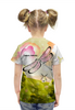 Заказать детскую футболку в Москве. Футболка с полной запечаткой для девочек Стрекоза. Воспоминания о лете от ELENA ZHARINOVA - готовые дизайны и нанесение принтов.