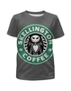 Заказать детскую футболку в Москве. Футболка с полной запечаткой для девочек Starbucks / Skellington coffee от Leichenwagen - готовые дизайны и нанесение принтов.