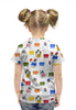Заказать детскую футболку в Москве. Футболка с полной запечаткой для девочек МОПСЫ НА ДАЧЕ от ELENA ZHARINOVA - готовые дизайны и нанесение принтов.