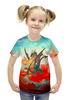 Заказать детскую футболку в Москве. Футболка с полной запечаткой для девочек Дракон от THE_NISE  - готовые дизайны и нанесение принтов.