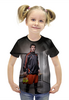 Заказать детскую футболку в Москве. Футболка с полной запечаткой для девочек Messi от skynatural - готовые дизайны и нанесение принтов.