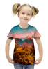 Заказать детскую футболку в Москве. Футболка с полной запечаткой для девочек Природа от THE_NISE  - готовые дизайны и нанесение принтов.