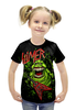 Заказать детскую футболку в Москве. Футболка с полной запечаткой для девочек Лизун/Slayer от Leichenwagen - готовые дизайны и нанесение принтов.