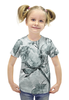 Заказать детскую футболку в Москве. Футболка с полной запечаткой для девочек Сонет. Графика от Anna Lomachenko - готовые дизайны и нанесение принтов.