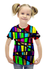 Заказать детскую футболку в Москве. Футболка с полной запечаткой для девочек line линии от THE_NISE  - готовые дизайны и нанесение принтов.