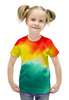 Заказать детскую футболку в Москве. Футболка с полной запечаткой для девочек WaterColor от THE_NISE  - готовые дизайны и нанесение принтов.