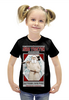 Заказать детскую футболку в Москве. Футболка с полной запечаткой для девочек Лева Толстой от Рустам Юсупов - готовые дизайны и нанесение принтов.