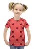 Заказать детскую футболку в Москве. Футболка с полной запечаткой для девочек Rose Low Poly vector от natulia_hatulia@yahoo.com - готовые дизайны и нанесение принтов.