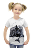 Заказать детскую футболку в Москве. Футболка с полной запечаткой для девочек Звездные киты от Anna Rosenrot - готовые дизайны и нанесение принтов.