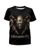 Заказать детскую футболку в Москве. Футболка с полной запечаткой для девочек Megadeth Band от Leichenwagen - готовые дизайны и нанесение принтов.