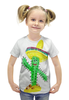Заказать детскую футболку в Москве. Футболка с полной запечаткой для девочек Кактус от mrs-snit@yandex.ru - готовые дизайны и нанесение принтов.
