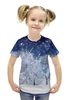 Заказать детскую футболку в Москве. Футболка с полной запечаткой для девочек  Зимний пейзаж  от THE_NISE  - готовые дизайны и нанесение принтов.