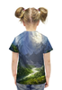 Заказать детскую футболку в Москве. Футболка с полной запечаткой для девочек Пейзаж красками от THE_NISE  - готовые дизайны и нанесение принтов.