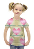 Заказать детскую футболку в Москве. Футболка с полной запечаткой для девочек  Low Poly Heart  от natulia_hatulia@yahoo.com - готовые дизайны и нанесение принтов.
