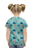 Заказать детскую футболку в Москве. Футболка с полной запечаткой для девочек Морские обитатели от BeliySlon - готовые дизайны и нанесение принтов.