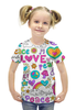 Заказать детскую футболку в Москве. Футболка с полной запечаткой для девочек любовь от THE_NISE  - готовые дизайны и нанесение принтов.