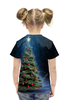 Заказать детскую футболку в Москве. Футболка с полной запечаткой для девочек Новогодний символ от Руслан - готовые дизайны и нанесение принтов.