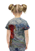 Заказать детскую футболку в Москве. Футболка с полной запечаткой для девочек Девушка в красном от rikart - готовые дизайны и нанесение принтов.