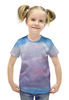 Заказать детскую футболку в Москве. Футболка с полной запечаткой для девочек Розовое облако на небе от khlele@mail.ru - готовые дизайны и нанесение принтов.