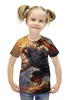 Заказать детскую футболку в Москве. Футболка с полной запечаткой для девочек оборотень от galaxy secret - готовые дизайны и нанесение принтов.