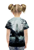Заказать детскую футболку в Москве. Футболка с полной запечаткой для девочек Дракула от skynatural - готовые дизайны и нанесение принтов.