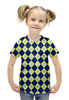 Заказать детскую футболку в Москве. Футболка с полной запечаткой для девочек Графический узор от THE_NISE  - готовые дизайны и нанесение принтов.