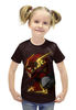 Заказать детскую футболку в Москве. Футболка с полной запечаткой для девочек Flash от Media M  - готовые дизайны и нанесение принтов.