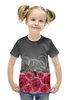 Заказать детскую футболку в Москве. Футболка с полной запечаткой для девочек Красные розы от Ирина - готовые дизайны и нанесение принтов.
