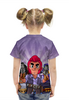 Заказать детскую футболку в Москве. Футболка с полной запечаткой для девочек BRAWL STARS COLT от geekbox - готовые дизайны и нанесение принтов.