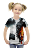 Заказать детскую футболку в Москве. Футболка с полной запечаткой для девочек Battlefield от geekbox - готовые дизайны и нанесение принтов.