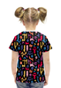 Заказать детскую футболку в Москве. Футболка с полной запечаткой для девочек Алфавит от Илья Щеблецов - готовые дизайны и нанесение принтов.