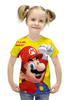 Заказать детскую футболку в Москве. Футболка с полной запечаткой для девочек Марио от thegallery - готовые дизайны и нанесение принтов.
