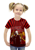 Заказать детскую футболку в Москве. Футболка с полной запечаткой для девочек Ленин жив! от gopotol - готовые дизайны и нанесение принтов.