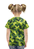 Заказать детскую футболку в Москве. Футболка с полной запечаткой для девочек Green camouflage от THE_NISE  - готовые дизайны и нанесение принтов.