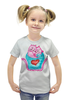 Заказать детскую футболку в Москве. Футболка с полной запечаткой для девочек Котики от mrs-snit@yandex.ru - готовые дизайны и нанесение принтов.