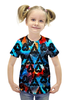 Заказать детскую футболку в Москве. Футболка с полной запечаткой для девочек Орнамент от THE_NISE  - готовые дизайны и нанесение принтов.