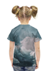 Заказать детскую футболку в Москве. Футболка с полной запечаткой для девочек Облака от Тот Самый - готовые дизайны и нанесение принтов.