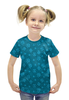 Заказать детскую футболку в Москве. Футболка с полной запечаткой для девочек Зимний узор от THE_NISE  - готовые дизайны и нанесение принтов.